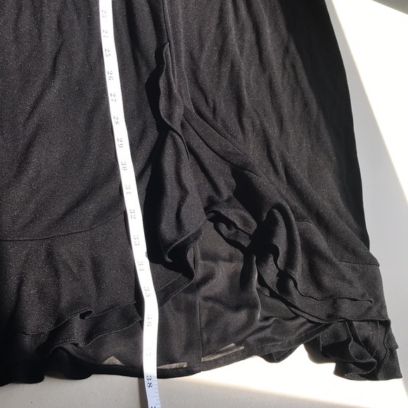 Sunny Choi Black Sleeveless Ruffle Hem Midi Stretchy Dress Small - Picture 8 of 10